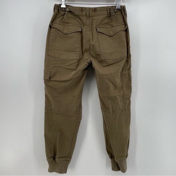 Vince Womens Cargo Jogger Pants Olive Khaki Cotton Blend 6 - Picture 7 of 11